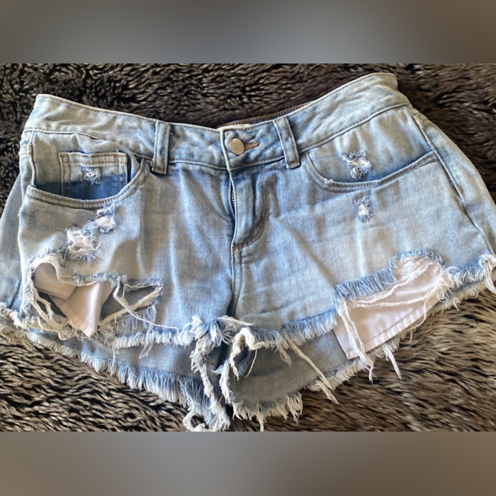 Victorias Secret PINK distressed denim shorts